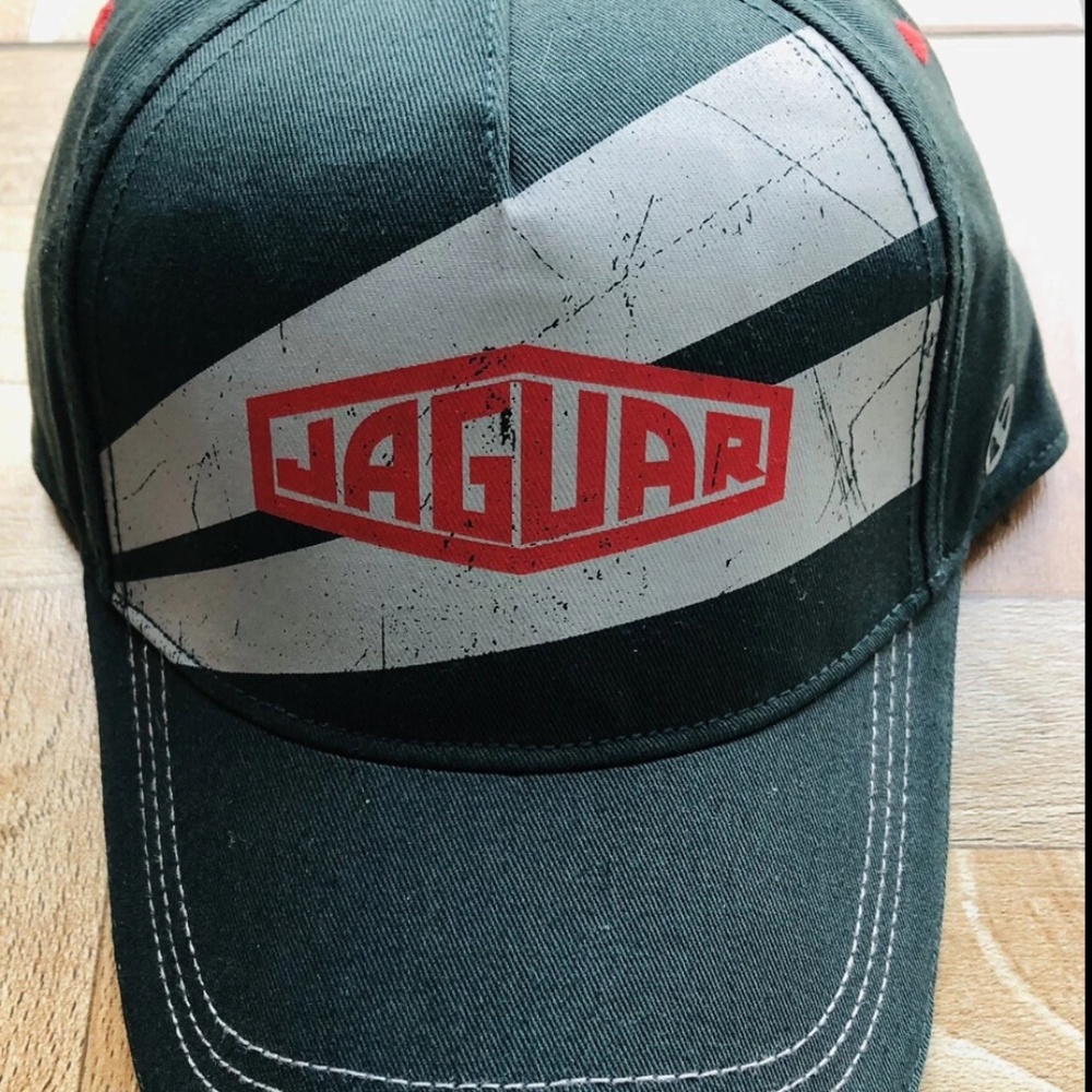 Authentic Distressed Heritage JAGUAR Hat Cap Adjustable Strapback Dk Green BNWT